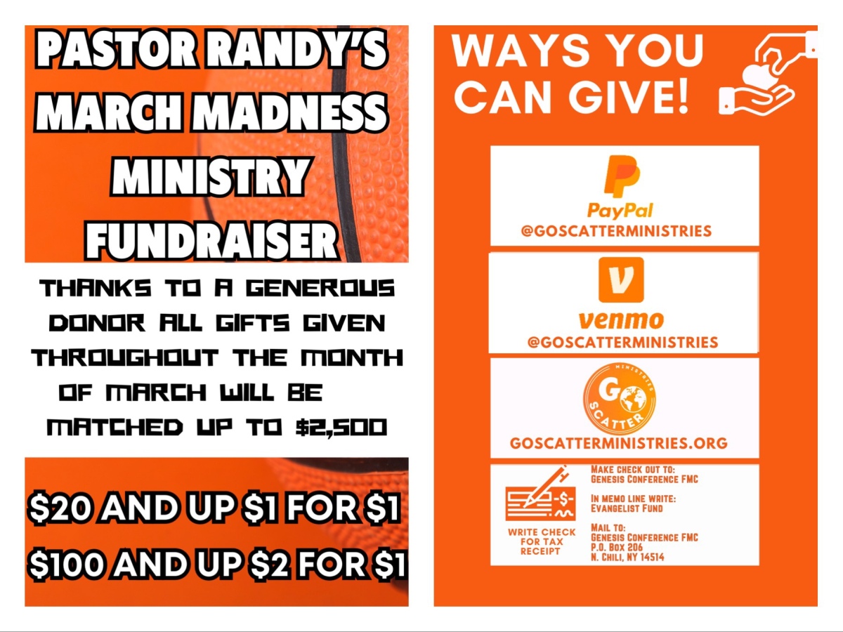Pastor Randy’s March Madness Ministry Fundraiser
